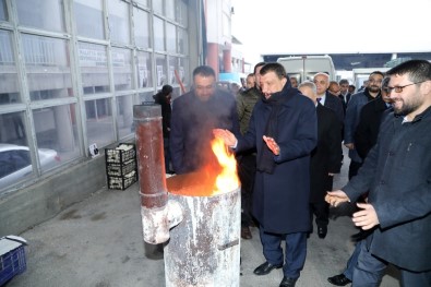 Başkan Gürkan, Sebze Ve Meyve Hali Esnafı İle Bir Araya Geldi