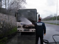 BELEDIYE OTOBÜSÜ - Öğrencileri Taşıyan Otobüste Yangın Çıktı