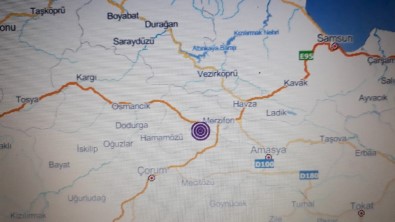 Amasya'da 3.7 Büyüklüğünde Deprem