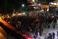 ÇANAKKALE SAVAŞı - Biga'da Vatandaşlar Dev Türk Bayrağı İle Yürüdü