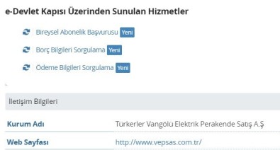 Türkerler VEPSAŞ E-Devlet'te Hizmete Başladı