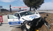 POLİS ARACI - Afyonkarahisar'da Trafik Kazası Açıklaması 2 Polis Yaralı