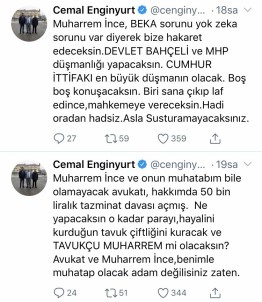 Muharrem İnce İle Cemal Enginyurt Mahkemelik Oldu