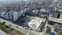 KARADENIZ SAHIL YOLU - Fatsa Cumhuriyet Meydanı'na Zemin Betonu Döküldü