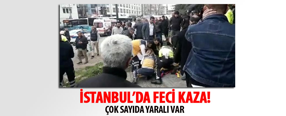 İstanbul Beyazıt'ta halk otobüsü durağa daldı: Çok sayıda yaralı var