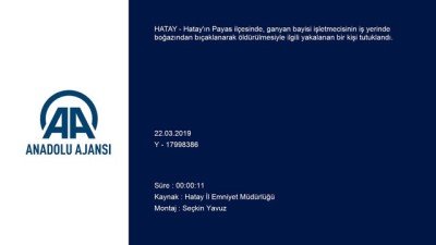 Hatay'da Ganyan Bayisi Sahibinin Öldürülmesi