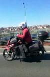 HALIÇ - (ÖZEL) Seyir Halinde Cep Telefonu Kullanan Motosikletli Tehlike Saçtı