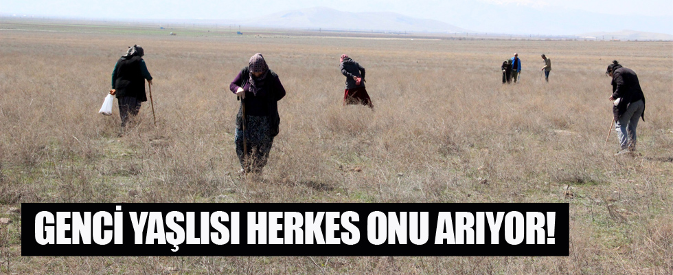 Genci yaşlısı bastonunu alan onun için araziye koşuyor