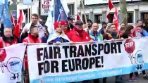 TREN İSTASYONU - Brüksel'de Taşımacılardan Protesto