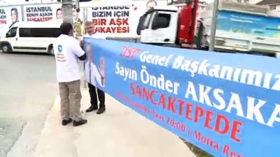 Sancaktepe'de DSP Pankartlarının Kesildiği İddiası