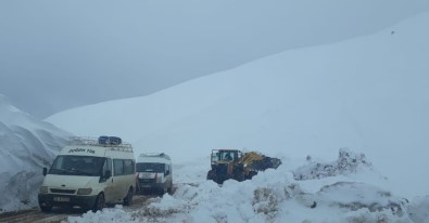 Siirt'te Karda Mahsur Kalan Araçlar Kurtarıldı