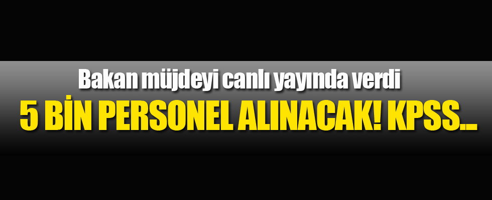 Bakan Pakdemirli açıkladı: 5 bin personel alınacak