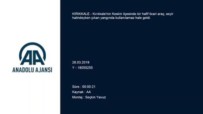 Kırıkkale'de Seyir Halindeki Araçta Yangın