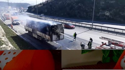 Anadolu Otoyolu'nda Tır Yangını