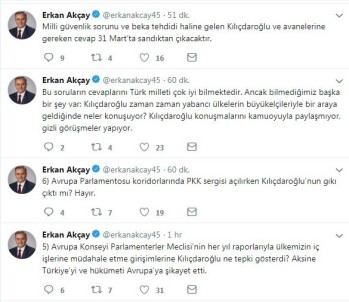 MHP'li Akçay'dan Sosyal Medya Üzerinden Kılıçdaroğlu'na Eleştiri