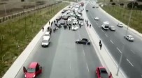 YAVUZ SULTAN SELİM - Ultra Lüks Otomobilli Düğün Konvoyunda 'Drift' Terörü