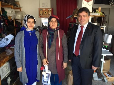 Başkan Sağır Kadın Esnafları Ziyaret Etti
