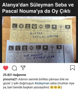 Yerel Seçimlerde Kendisine Çıkan Oy, Pascal Nouma'yı Mutlu Etti