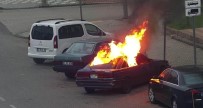 BENZIN - Hasar Verilen Otomobilden Alevler Yükseldi