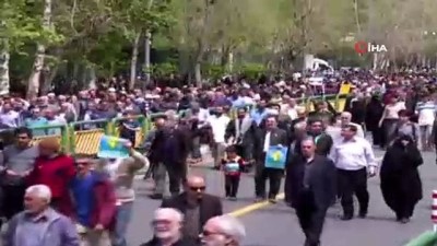 İranlılardan Devrim Muhafızlarına Destek Yürüyüşü