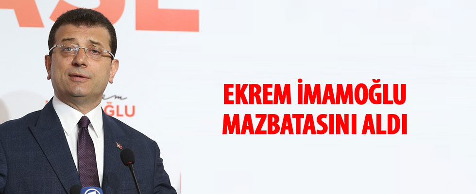 Ekrem İmamoğlu mazbatasını aldı