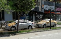 ŞİDDETLİ RÜZGAR - Adana'da Otomobillere Dolu Önlemi