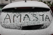 Amasya'ya Lapa Lapa Kar Yağdı