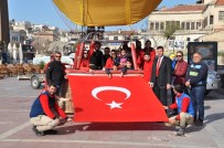 ULUSAL EGEMENLIK - Kapadokya'da Çocuklar İlk Kez Sıcak Hava Balonuna Bindiler