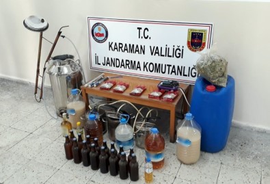 Karaman'da Sahte İçki Ele Geçirildi