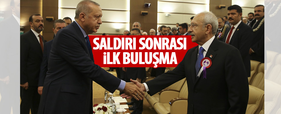 Kılıçdaroğlu ile Erdoğan el sıkıştı