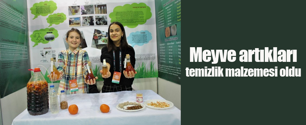 Meyve artıkları, temizlik malzemesi oldu