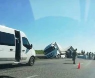 Tır Refüje Düştü Açıklaması 1 Yaralı