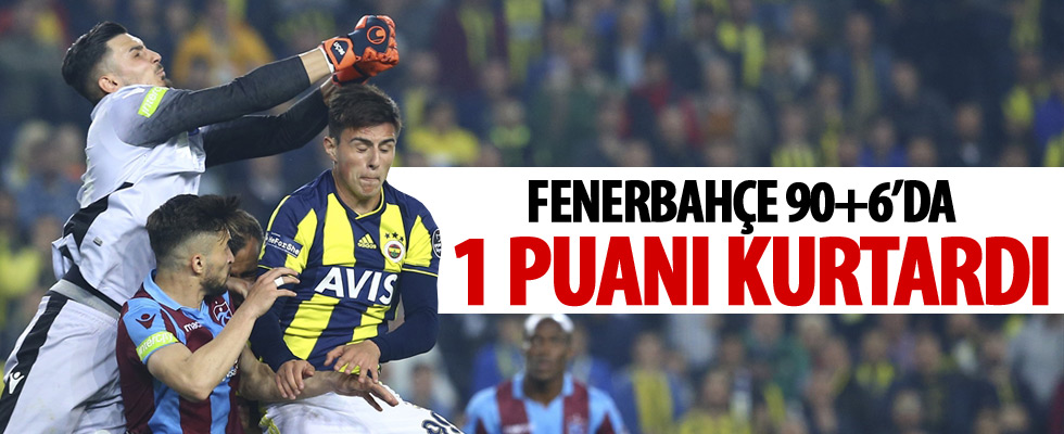 Fenerbahçe 1 puanı son saniyede kurtardı