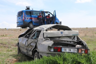 Aksaray'da Otomobil Şarampole Devrildi Açıklaması 4 Ağır Yaralı