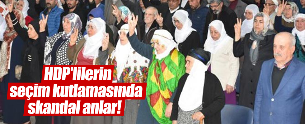HDP'lilerin seçim kutlamasında skandal anlar!