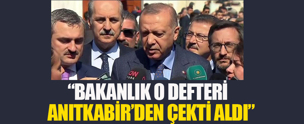 Cumhurbaşkanı Erdoğan'dan İmamoğlu'nun Anıtkabir ziyaretine tepki