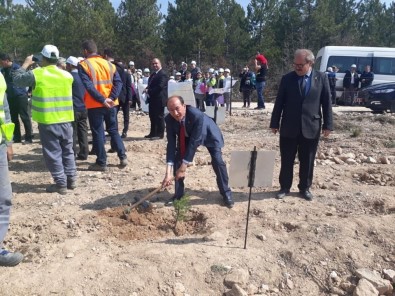 İlkokul Öğrencileri Ve Protokol Üyeleri Fidan Dikme Etkinliğinde Buluştu