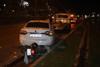 İzmir'de Motosiklet İle Otomobil Çarpıştı Açıklaması 1 Ağır Yaralı