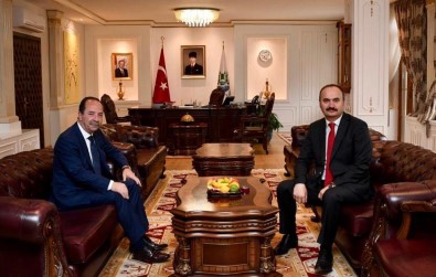 Gürkan'ın İlk Ziyaret Vali Ekrem Canalp'a