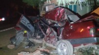 EZILER - Freni Patlayan Süt Kamyonu Park Halindeki Otomobile Çarptı Açıklaması 3 Yaralı