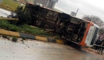 Gaziantep'te Belediye Otobüsü Devrildi Açıklaması 25 Yaralı Haberi