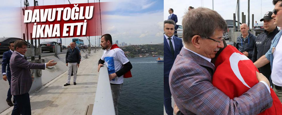 İntihar etmek isteyen kişiyi Davutoğlu ikna etti