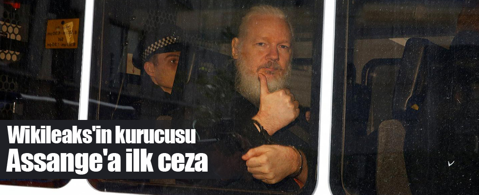 Wikileaks'in kurucusu Assange'a ilk ceza