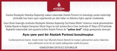 İBB'den Atatürk Portresi Ve T.C. Açıklaması