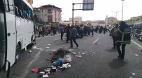 SERVİS OTOBÜSÜ - D100'de Feci Kaza Açıklaması 1 Ölü, 6 Yaralı