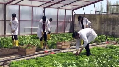 Okulda Çiftçiliği Öğrenip Yöre Halkına Destek Oluyorlar