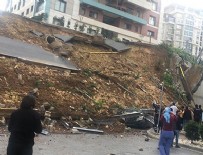 KAYABAŞı - Başakşehir'de istinat duvarı çöktü