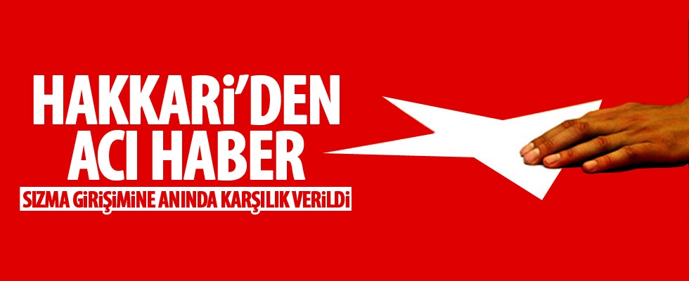 Hakkari'den şehit haberi!