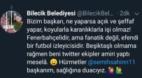 GENÇ FENERBAHÇELİLER - Bilecik Belediyesinin Paylaşımı Fenerbahçe Taraftarlarının Tepkilerine Neden Oldu