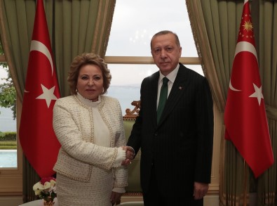 Cumhurbaşkanı Erdoğan Rusya Federasyon Konseyi Başkanını Kabul Etti